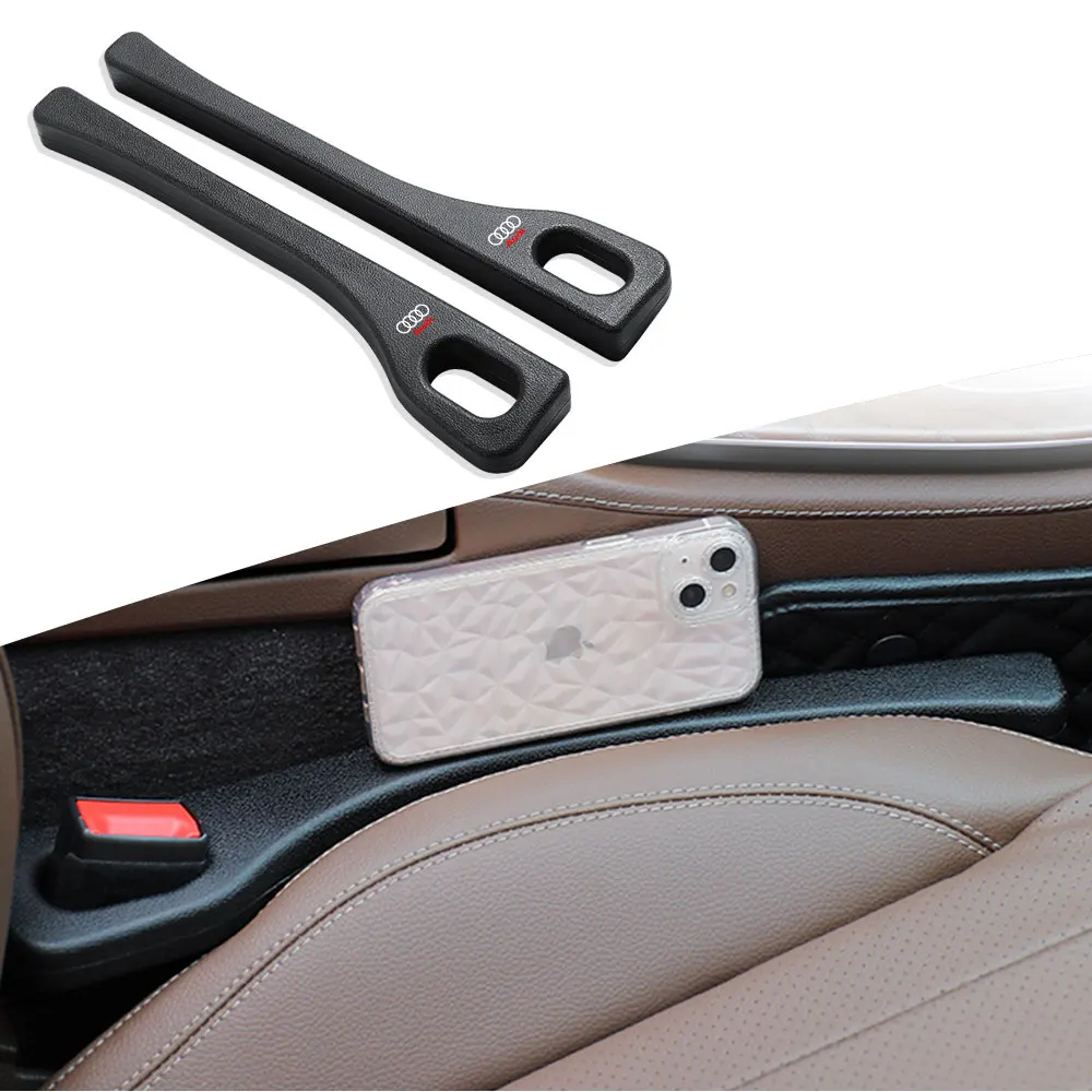

1pair Car Seat Gap Filler Leak-proof Filling Strips For Audi A3 A4 B8 8P B9 8V B6 A5 B7 A1 A6 C6 Q3 Q5 C7 8I S Line TT RS Logo