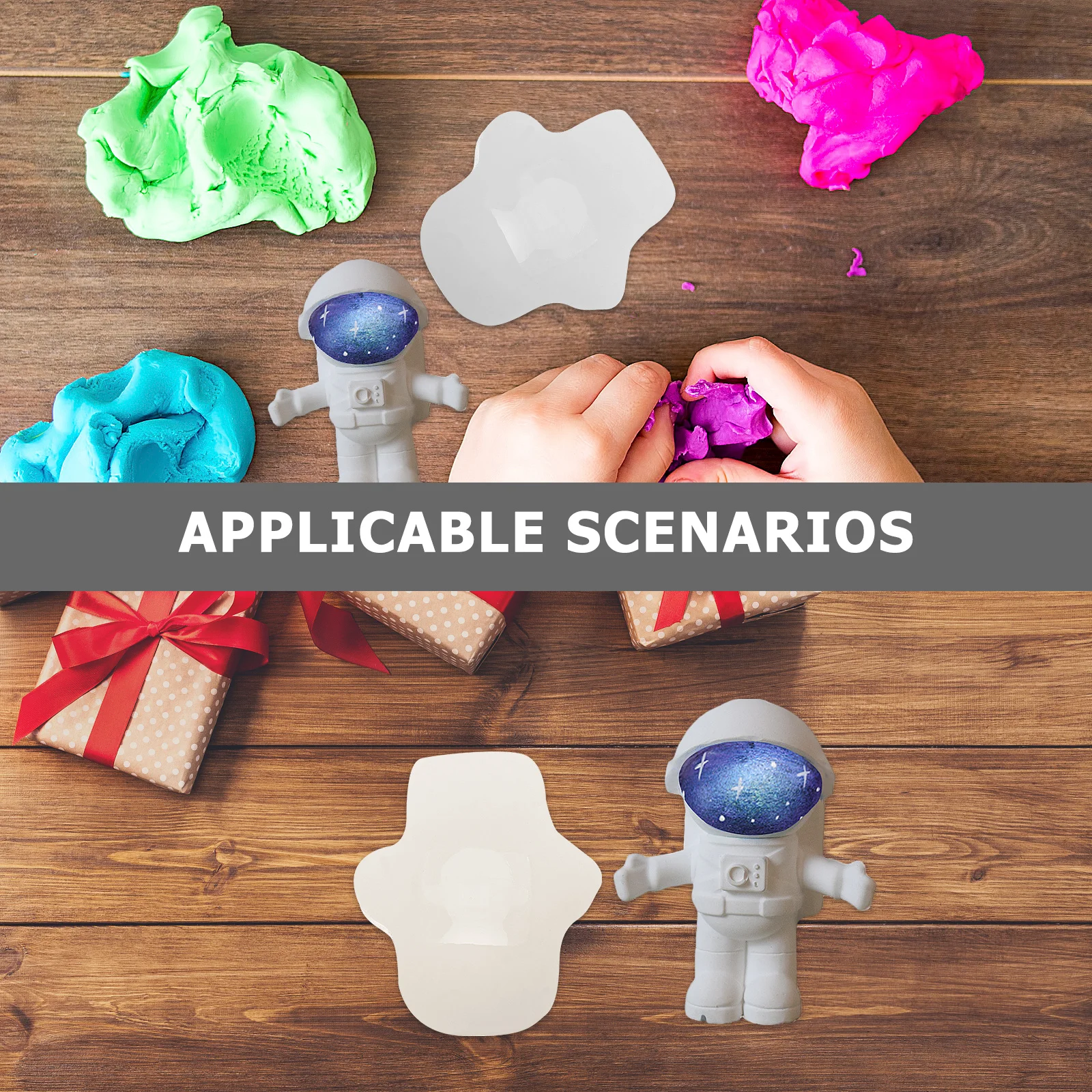 

1Pcs Astronaut Silicone Mold DIY Handmade Mould Crystal Epoxy Cake Mold Space Craft Tool DIY Handmade Mould