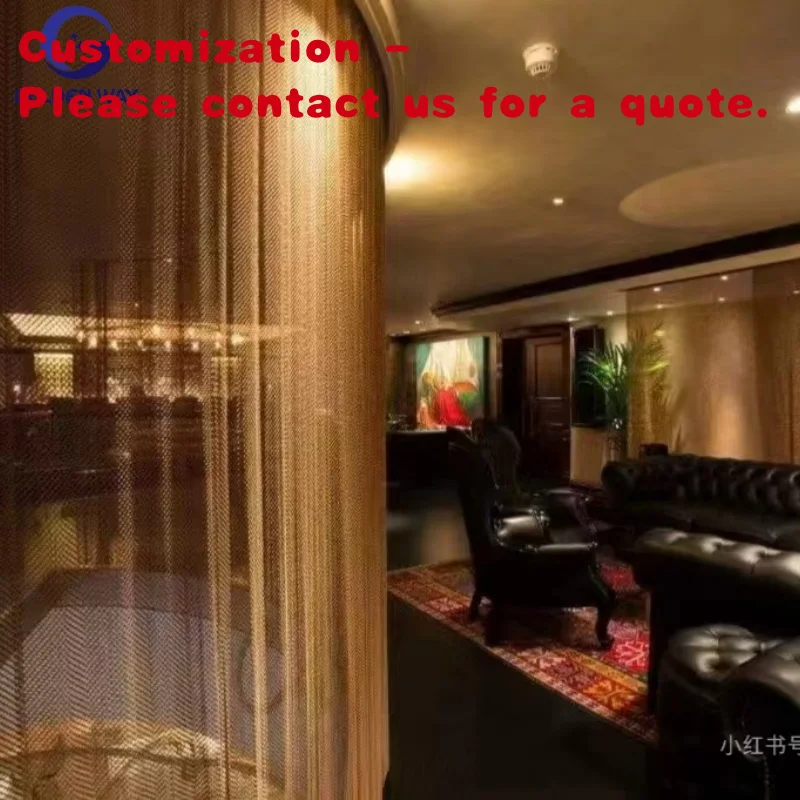 

custom.Luxury High Quality Metal Mesh Curtains Metal Cladding Waterfall Chain Curtains Home Wall Hanging Decorative Mesh