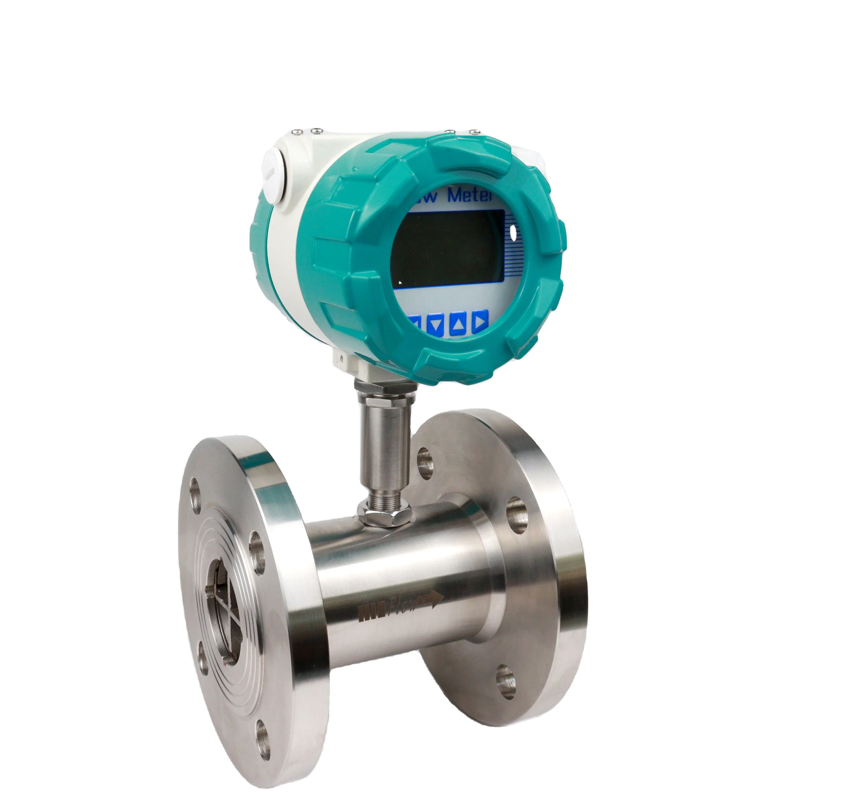 Digital flange Pulse output Gasoline Fuel Turbine Flowmeter Oil Water Flowmeter sensor Modbus clamp 4-20Ma RS485 flowmeter