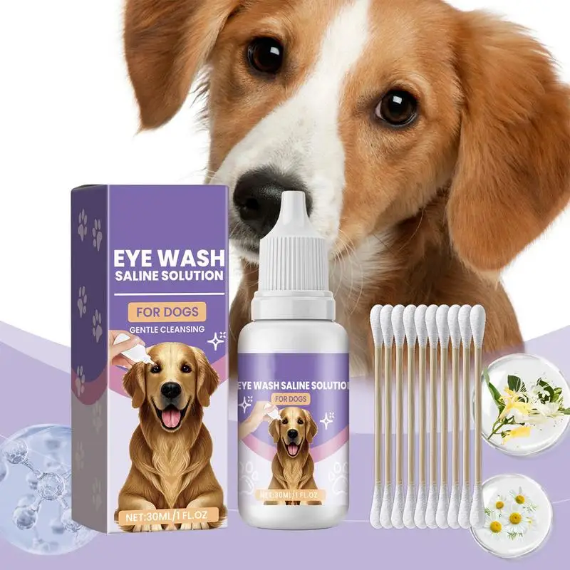 Eye Drops For Dogs Dog And Cat Eye Rinse 30ml Gentle Formula Helps Reduce Irritation Prevent Tear Stains Safe For Pets