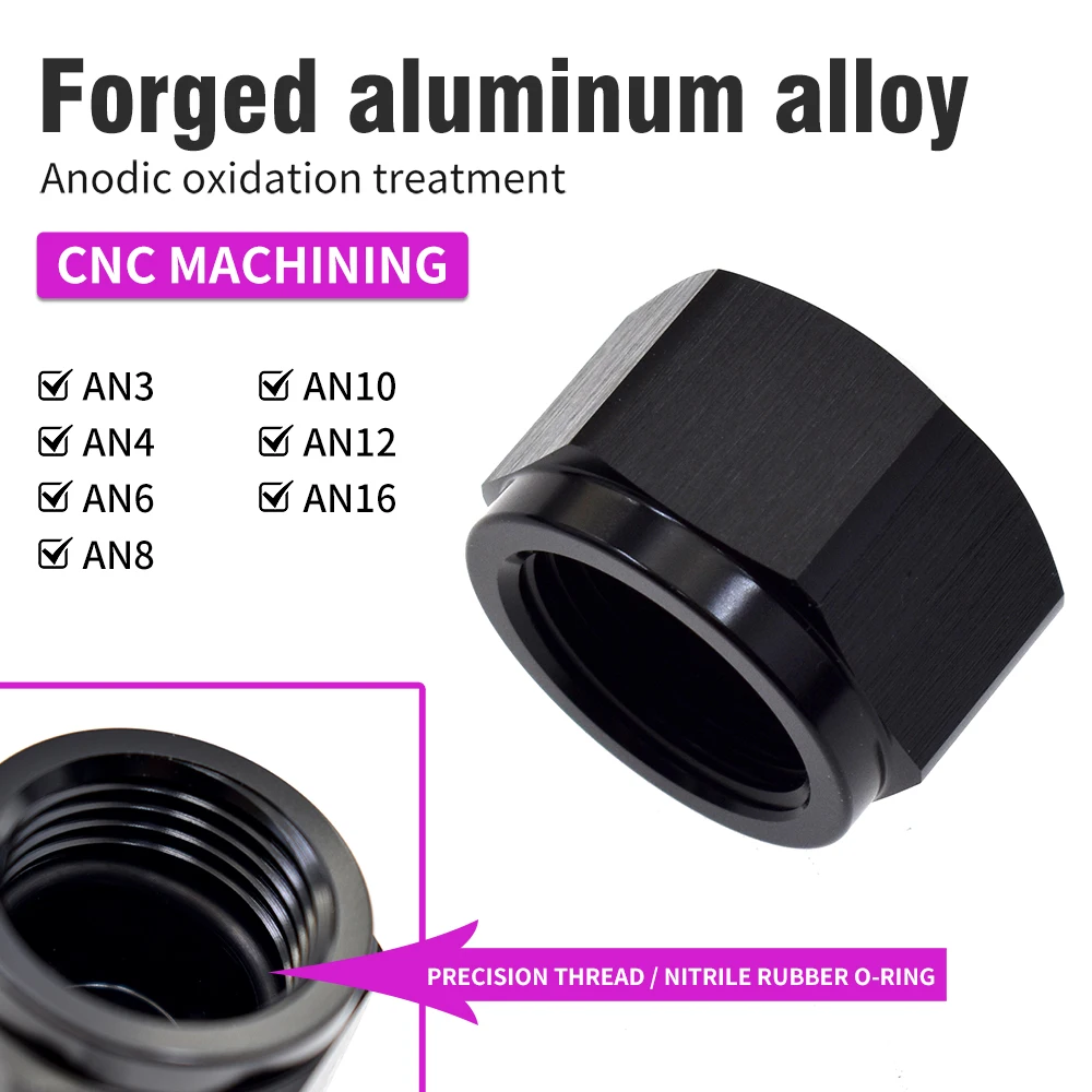 

SK CUSTOM Universal Female AN6 AN8 AN10 Flare Fitting Plug Car Modification Accessories Aluminum Fuel Tank Adapter Cap tank Plug