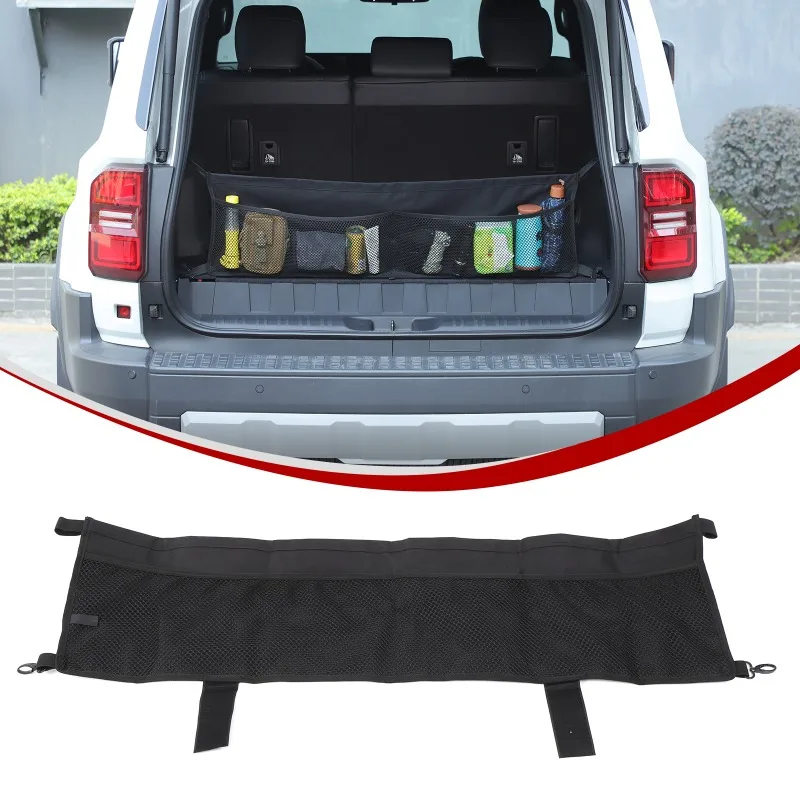 For 2024+ Toyota Prado Trunk Vertical Storage Mesh Pockets Interior Storage Organizer  Car  Accessories