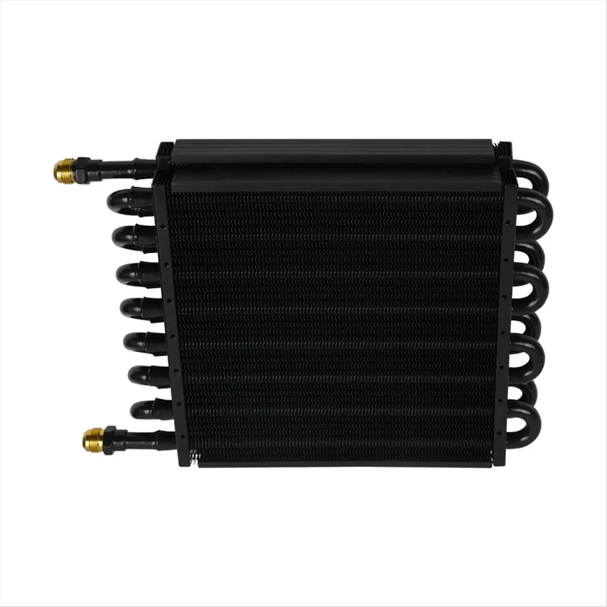 Super Sale 16 Pass 1/2Inch Transmission Cooler, 16 Rows 8AN Tube Fin Cooler Air Compressor Aftercooler Universal Black
