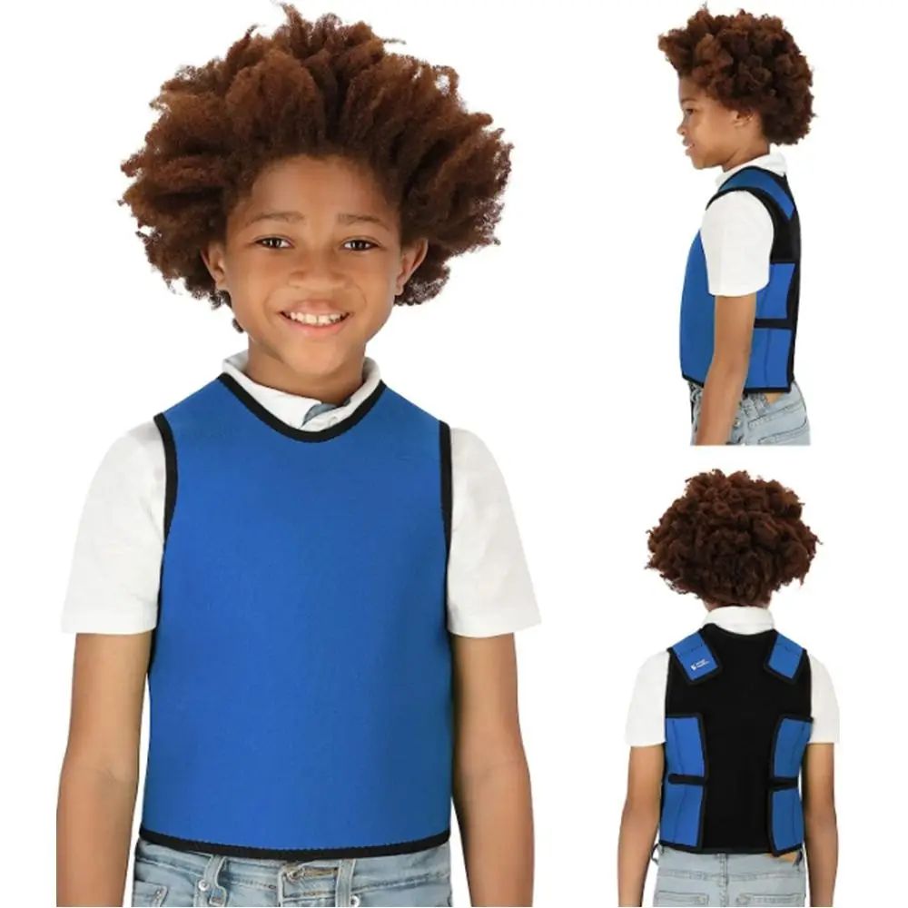 High Quality Black Sensory Vest Adjustable Mood Processing Disorder Compression Vest Breathable Deep Pressure Vest for Kids