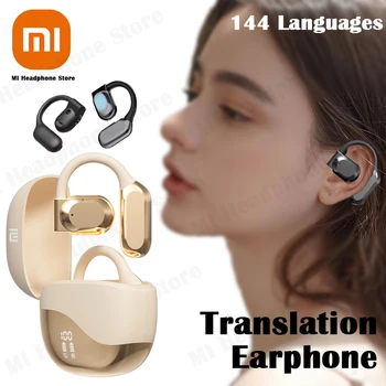 Xiaomi AI-auriculares con traductor, cascos Bluetooth en tiempo Real 5,4, traductor de voz instantáneo bidireccional, gancho para la oreja para viajes de negocios