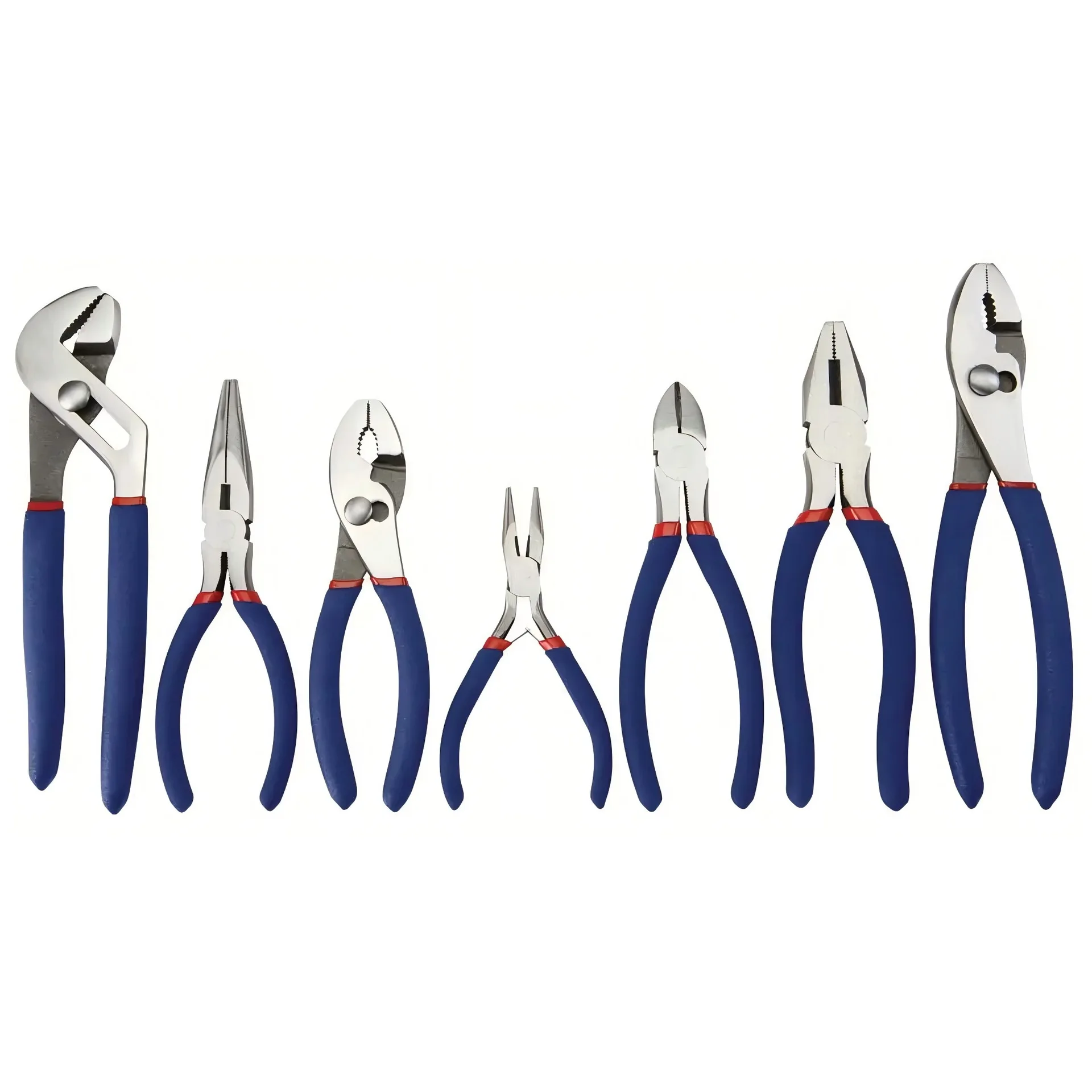 

Набор многофункциональных ручных плоскогубцев из 7 предметов — скользящее соединение, длинный нос, угловая канавка и мини-плоскогубцы с длинным носом для универсального ремонта