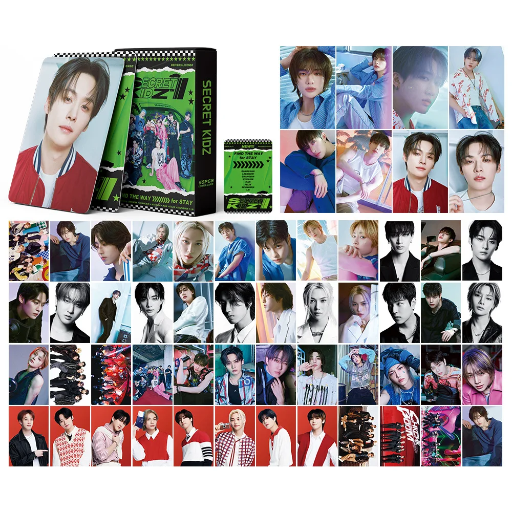 

55pcs StrayKids LOMO Cards SECRET KIDZ Series LOMO Cards SKZOO KPOP Korean Wave Poster Cards DIY Collection Cards