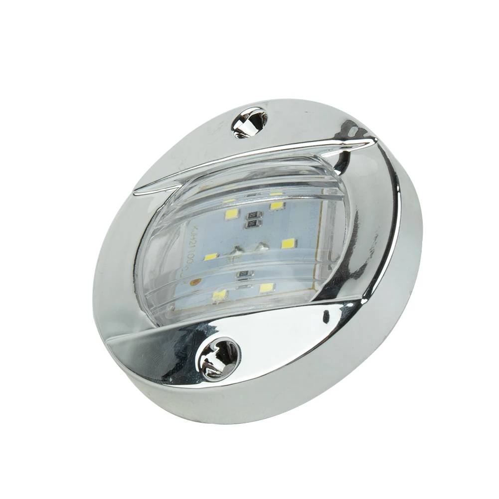 1PC Witte Ronde Marine Boot LED Achterlicht Cabine Dek Courtesy Light Waterdicht 12V Boot Interieur Blauw Licht