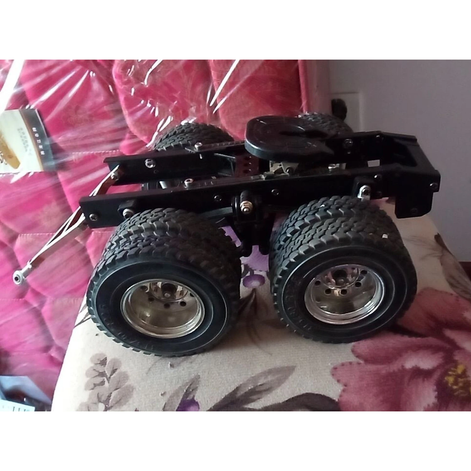 

Metal 2-axle Transit Trailer for 1/14 Tamiya RC Dump Truck SCANIA 770S R620 VOLVO 750 Mercedes-Benz ACTROS 3363 MAN Car Parts