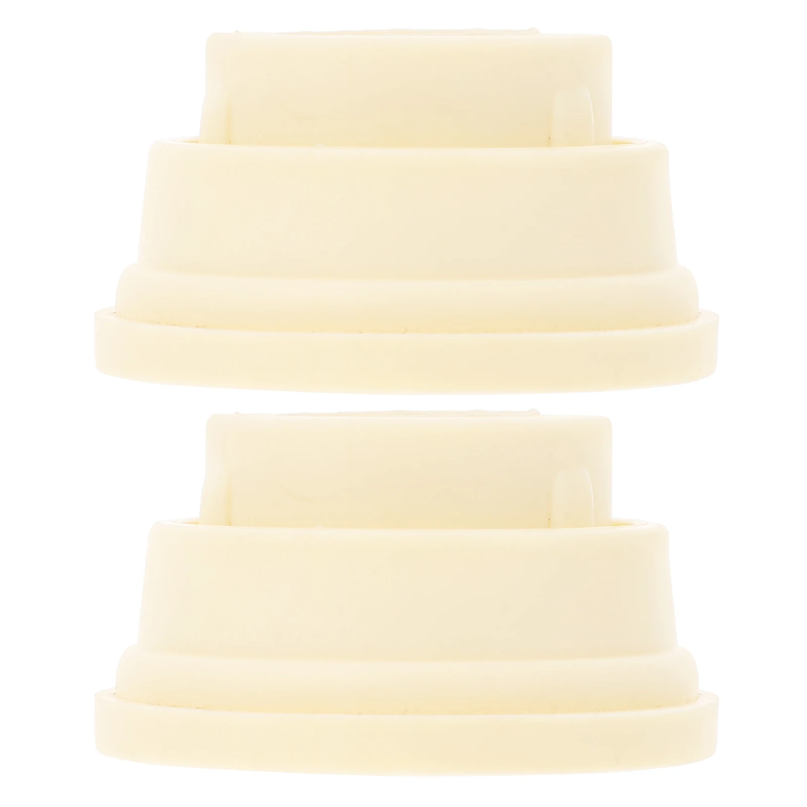 2pcs Pool Ladder Rubber Bumpers Beige End Caps Replacement Parts Feet Pads for Inground Swimming Pool Accessories AntiSlip Easy