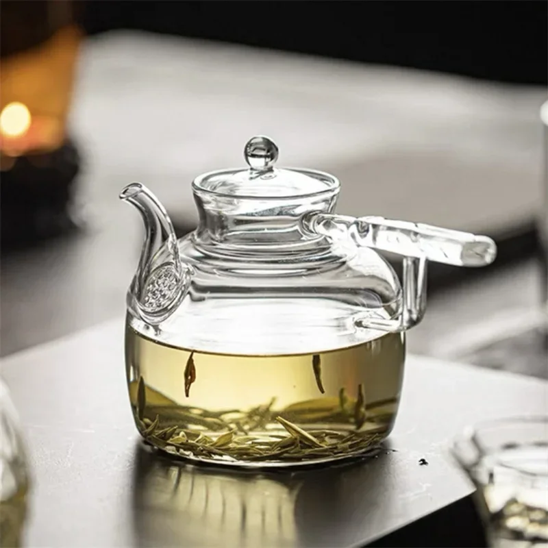 500ml Imitation Tang dynasty Glass Teapot Household Side Handle Boiling Flower and Fruit Tea Pot Kungfu Tea Maker