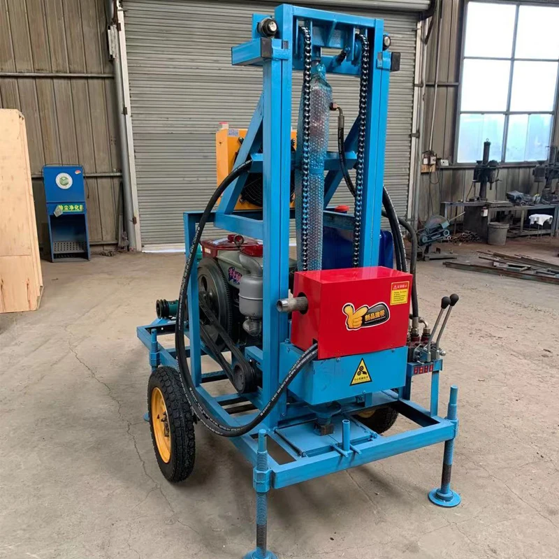 

100m 120m 150m 180m Portable Water Well drilling rig With Diesel Engine Underground Borehole drilling rig For Water Well