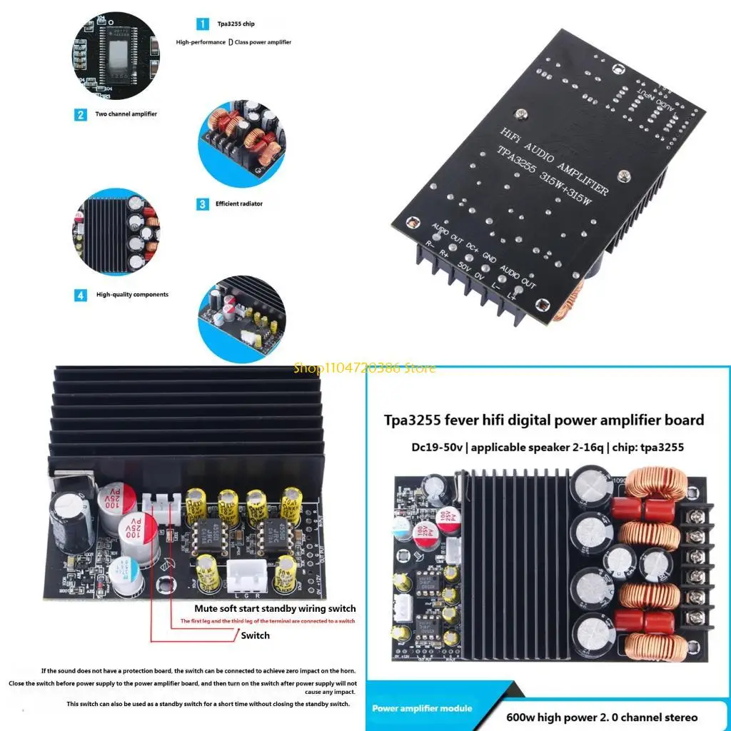 placa-amplificadora-sonido-k0ea-tpa3255-modulo-estereo-potencia-doble-canal-315w-315w