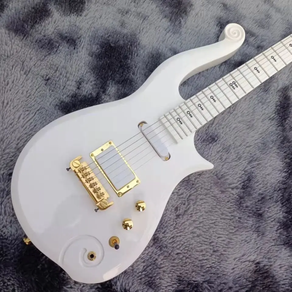 Factory direct sales Prince electric guitar pure white gold configuration