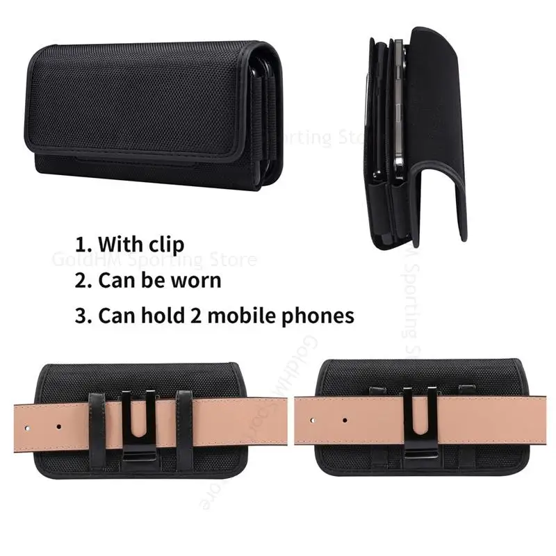 

Pouch For T-Mobile REVVL 6 Pro 5G Oxford Cloth Phone Case Revvl V 4 Plus 6 5G Revvlry Prism II Double Layers Belt Clip Waist Bag