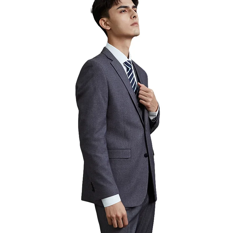 

S-6XL New (Blazer+ Vest + Pants) Men's Fashion Casual Outdoor Gentleman Business Solid Color Wedding Slim-fit British Style Suit