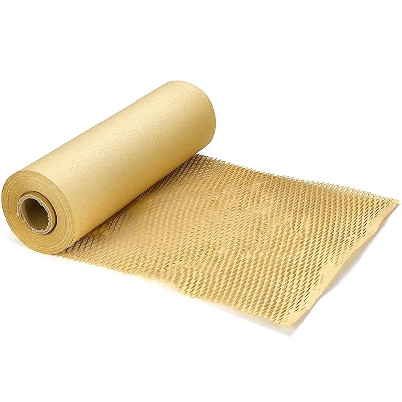 1 Roll Filling Materials Honeycomb Liner Paper Rolls Kraft Paper For Packaging Delicate And Fragile Items(38Cm X 50M)