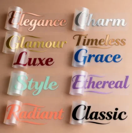 

Индивидуальные водонепроницаемые и маслостойкие самоклеящиеся 3D-металлические этикетки с УФ-печатью для косметики, стеклянных бутылок с маслом, парфюмерии, роскошные этикетки