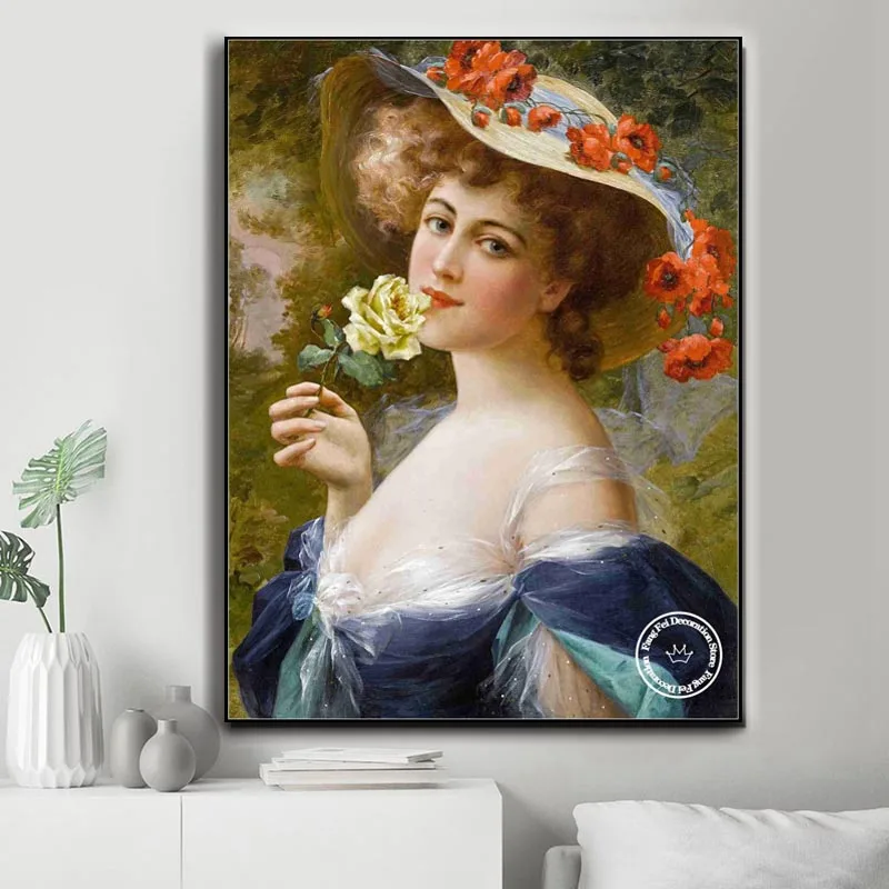 Full Drill Emile Vernon Artwork Oil Painting Diamond Embroidery Kits Woman Art Cross Stitch Picture Mosaic Handicraft Home Decor