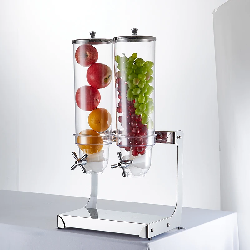 

Cereal Dispensers Bulk Food Rohs Pc Manual Rotating Dual 8 Liter Hotel Stainless Steel Dispenser For Grain And Cereals