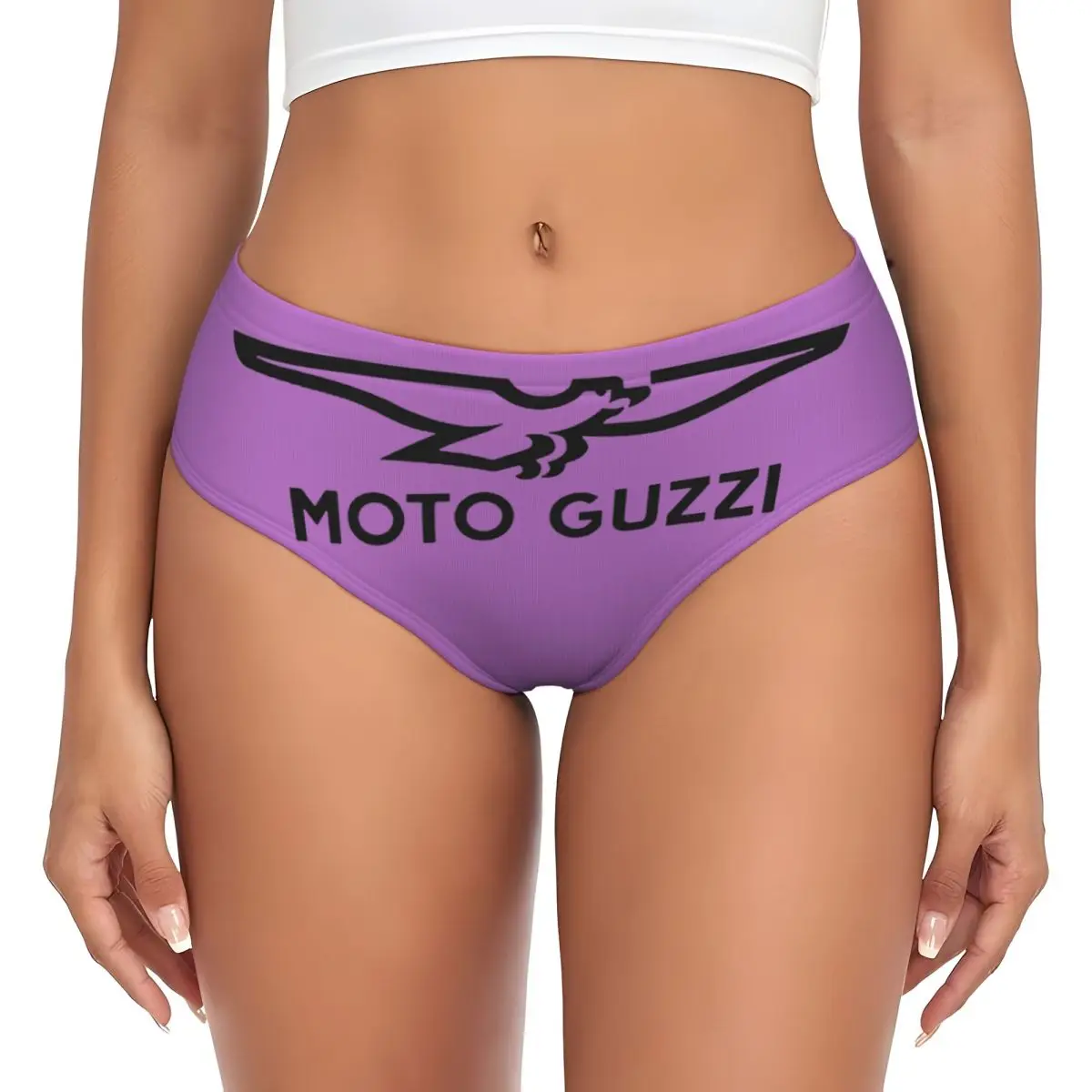 

Custom Women's Moto Guzzi Logo Panties Stretch Briefs Underwear