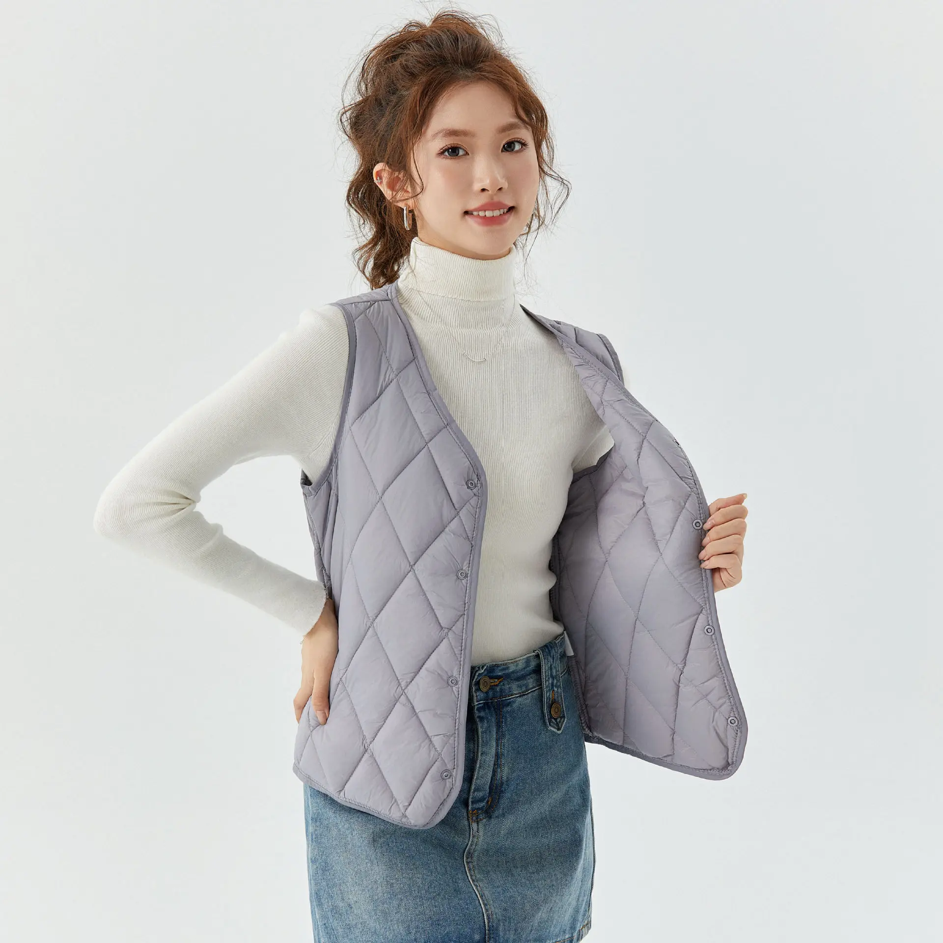 Women Parkas Short Coats Vest Jackets Sleeveless Vests Thick Warm V Neck Y2k Streetwear Elegant Jacket Work Coat Autumn Winter