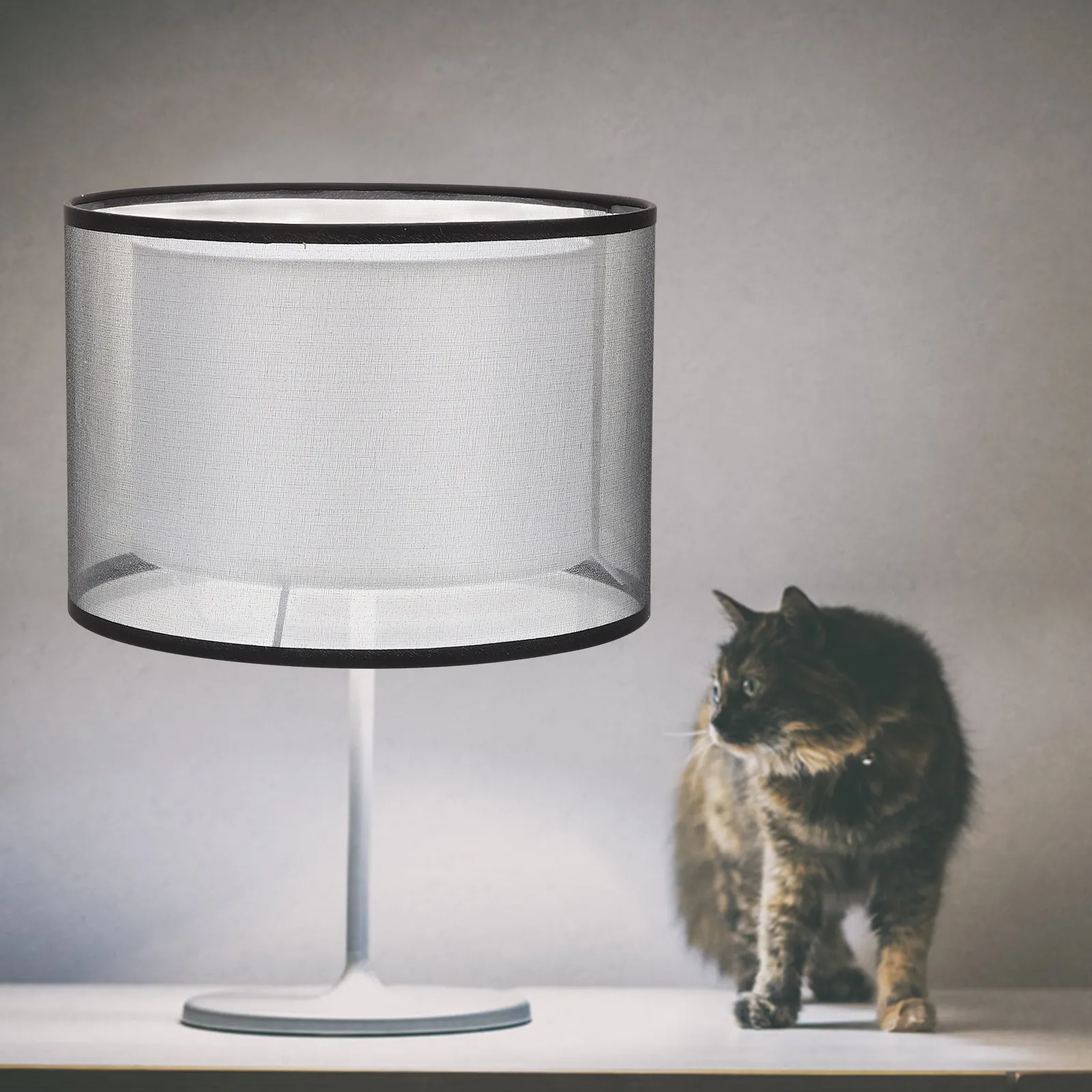 

Double Layer Fabric Lamp Shade Decorative Lampshade for Bedroom Living Room Table Floor Pendant Light Cover Modern Chic Style