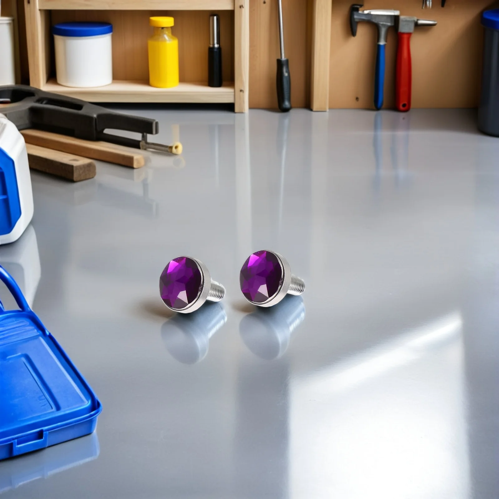 4 Pezzi Viti per Targa Moto M6 Viola, Bulloni per Fissaggio Targa, Hardware di Montaggio Resistente, Viti Decorative Cool