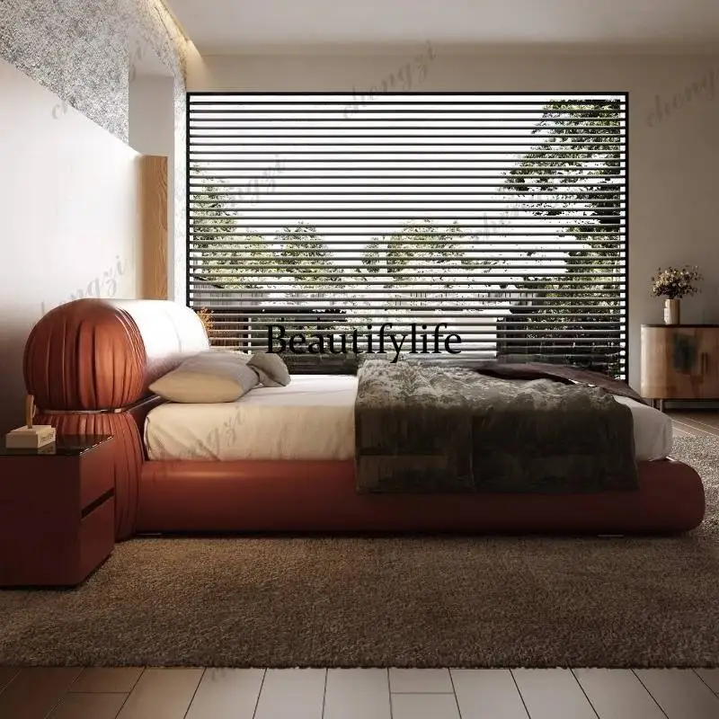 European Heavy Double Bed Couples Elegant Normal Storage Adults Double Bed Luxury Floating Metal Cama Casal Furniture For Home
