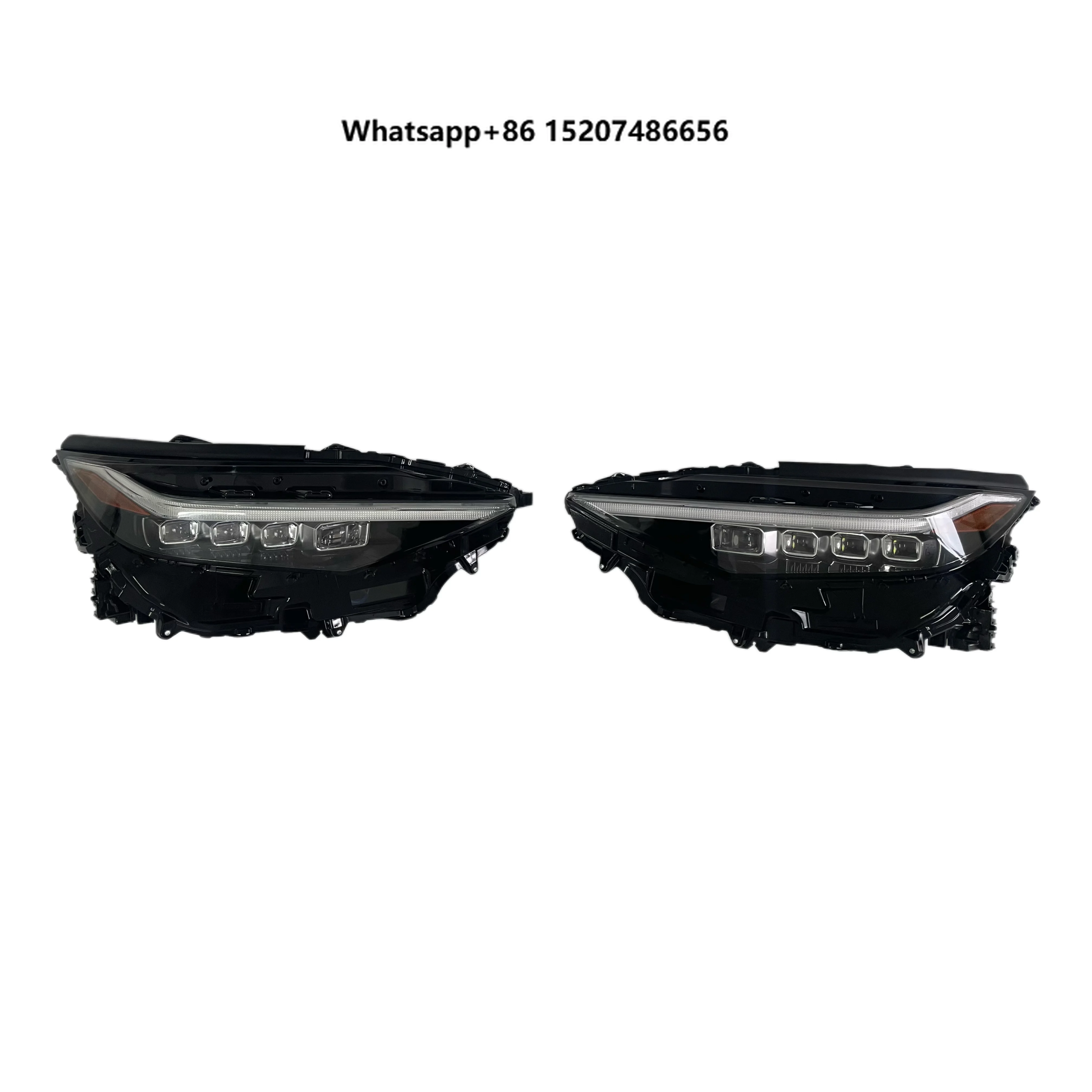4-Eye Front Car Headlight Assembly with High Brightness LED Beams Stylish Durable Housing