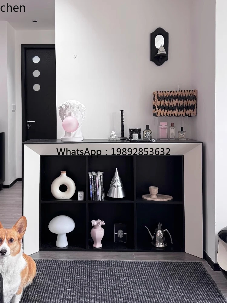 

G1 solid wood fireplace decorative bookshelf medieval dining side cabinet living room display floor-to-ceiling foyer cabinet