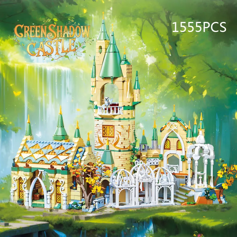 

Creative Magic Movie Green Shadow Castle Mini Block Construction Building Brick Educational Toys Collection For Kids Gifts