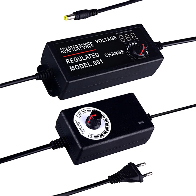 Adjustable Power Supply Converter Adapter AC 220V To DC 3V 5V 9V 12V 24V 2A 3A 5A Led Display Switching Power Supply Transformer