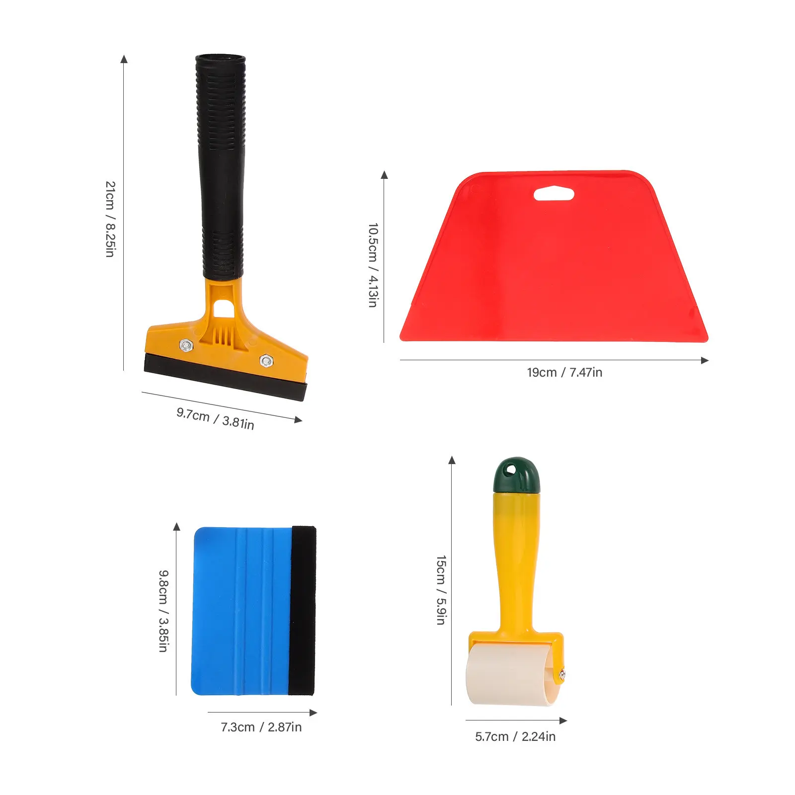 12Pcs Wallpaper Tool Set Metal ABS Seam Roller Scraper Squeegee for Peel Stick Wallpaper and Window Film Application
