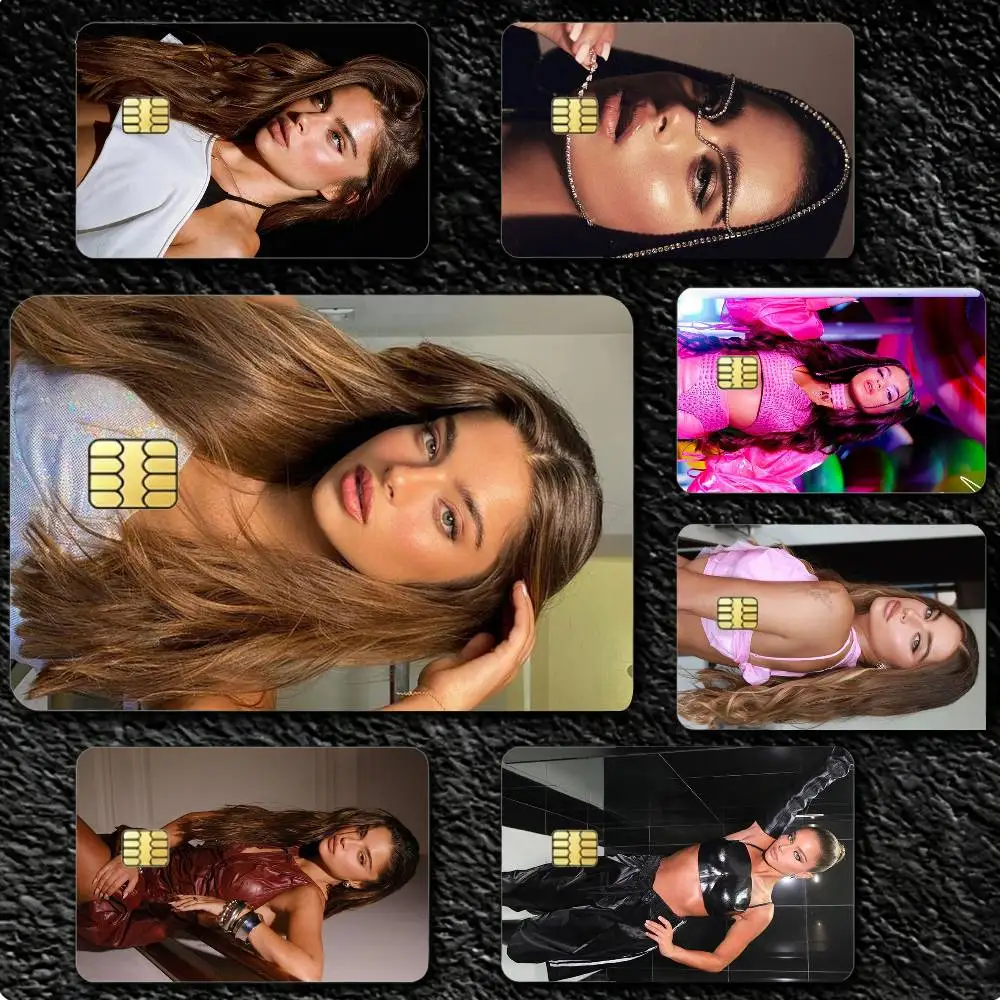 Israeli Pop Star Noa Kirel 4pcs 1Set Card Stickers Small Waterproof Chip 4PCS Card Sticker Anti-Scratch