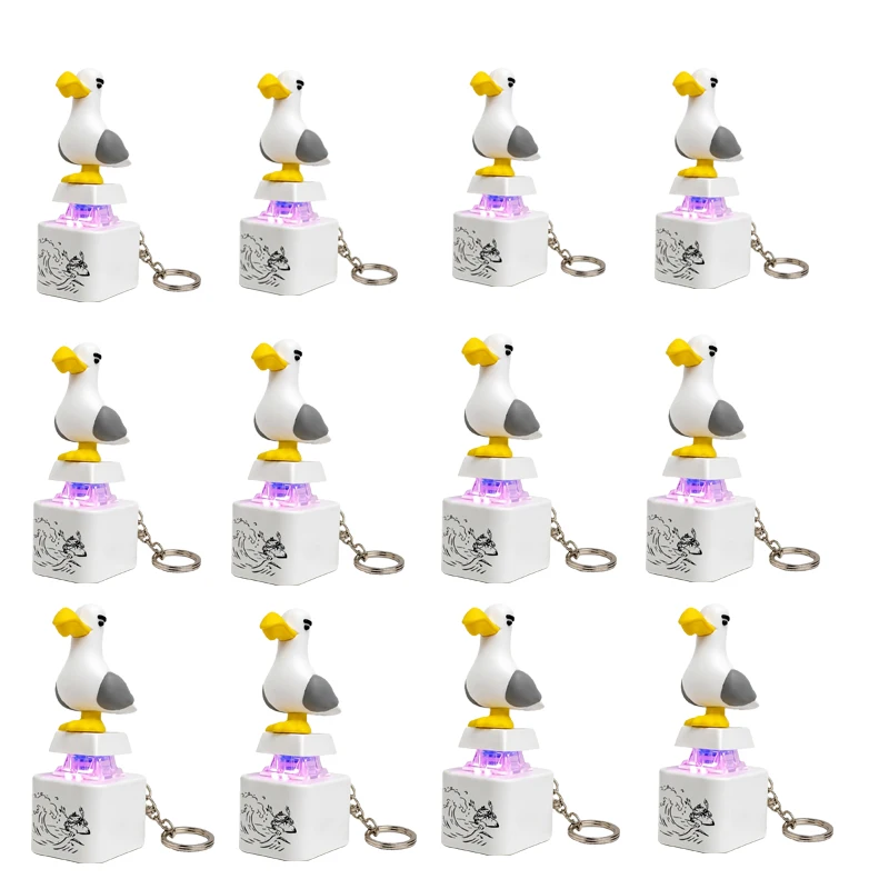 *//*Mineral bird toy keychain, rechargeable bird keychain with sound and LED lights, fun bird keyboard clicker, relieves stress