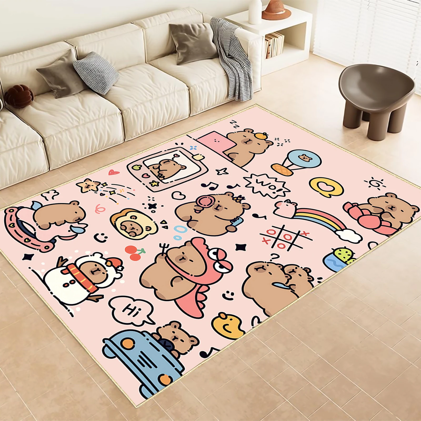 Capybara Mat Carpet Rug for Bedroom Living Room Home Sofa Decoration