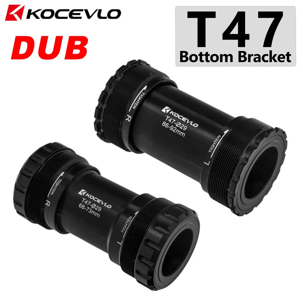 KOCEVLO T47 Threaded DUB Bottom Bracket Inner Diameter 47mm Width 68-86.5MM Aluminum Bearing For 28.99 Cranksets Axis