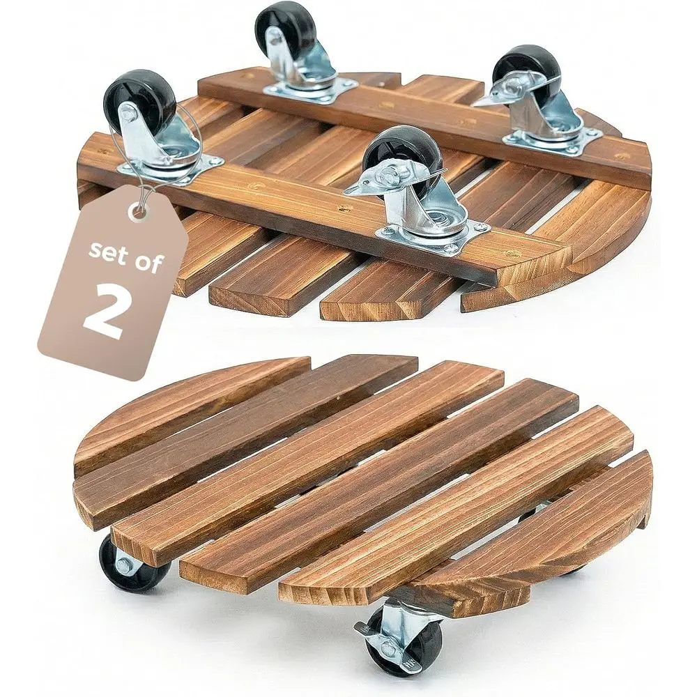 

Outdoor Rolling Tray Plant Caddy with Wheels 12in Plant Caster with Wheels Planter Caddy Lower Cart Plant Dolly Heavy Duty Large
