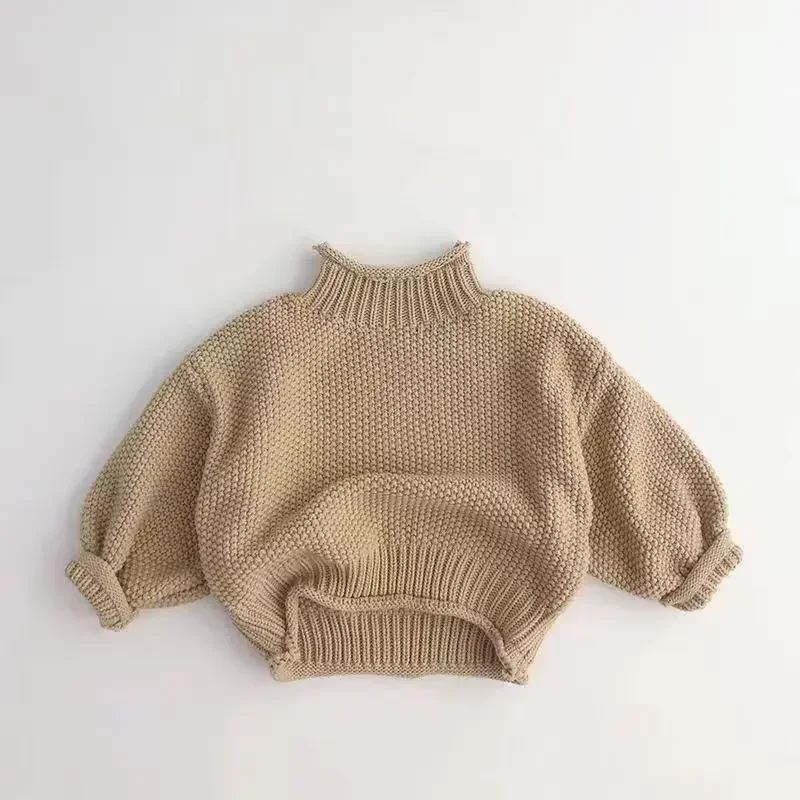 2023 outono e inverno coreia camisola infantil meninos meninas infantil abacaxi camisola de malha camisola de pescoço alto