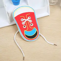 Practice Montessori Learning  Wooden Shoe Lace Educational Toys Tie Shoelaces Toys