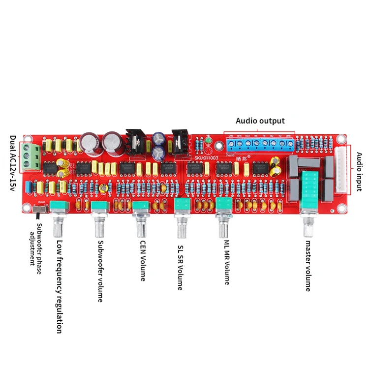 SOTAMIA NE5532 Tone Board HIFI Audio Preamp 5.1 Home Theater Potentiometer Preamplifier Board DIY Sound System