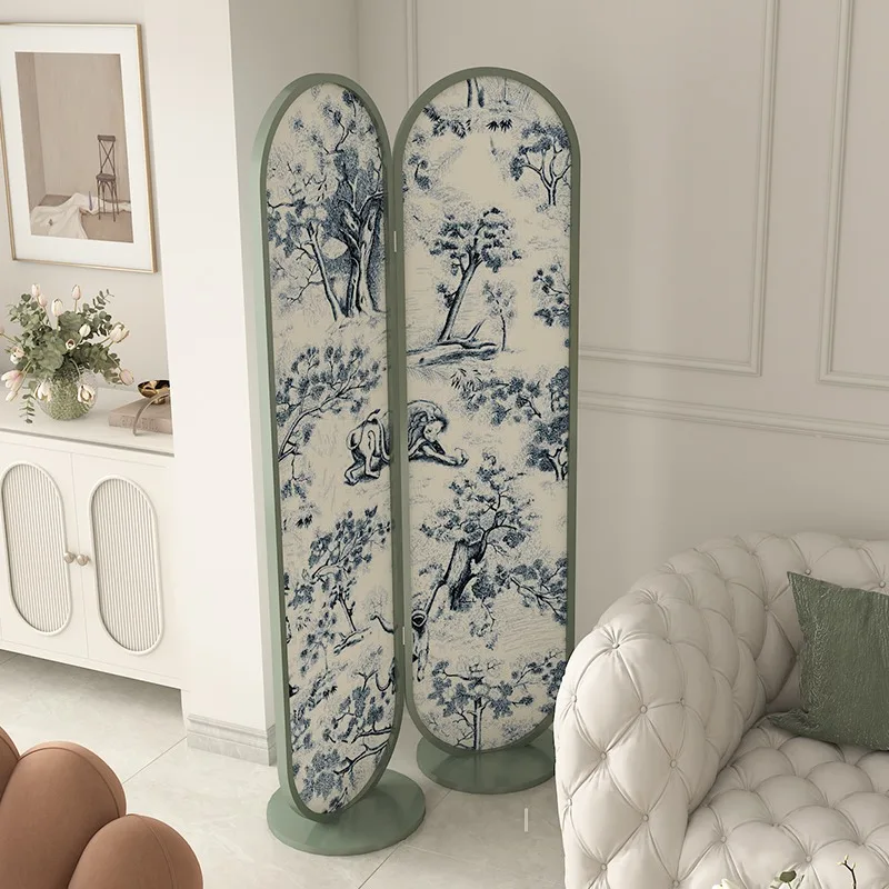 French screen, partition living room, mobile folding, solid wood office, facing the entrance door, folding screen retro blocking