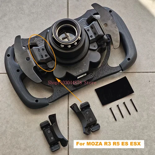 Kit de modificación de Mod de palanca de cambios de paleta magnética, simulador de carreras para volante de juego MOZA R5 ES/R3 ESX