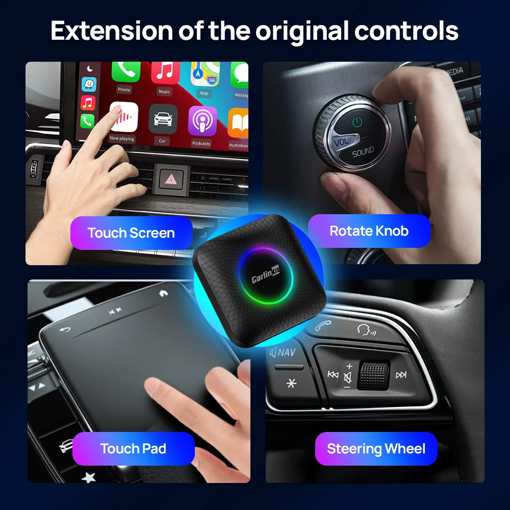Carlinkit 4G 64Gb 8G 128GB Android 13 System Carplay Car Play Dongle Tbox Ambient Portable Wireless Android Box for Car Youutbe