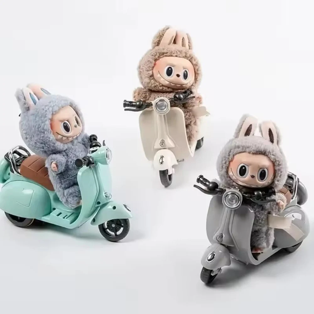 Doll Mini Electric Motorcycle Cotton Doll for Labubu Doll  Accessories Toys Birthday Gift
