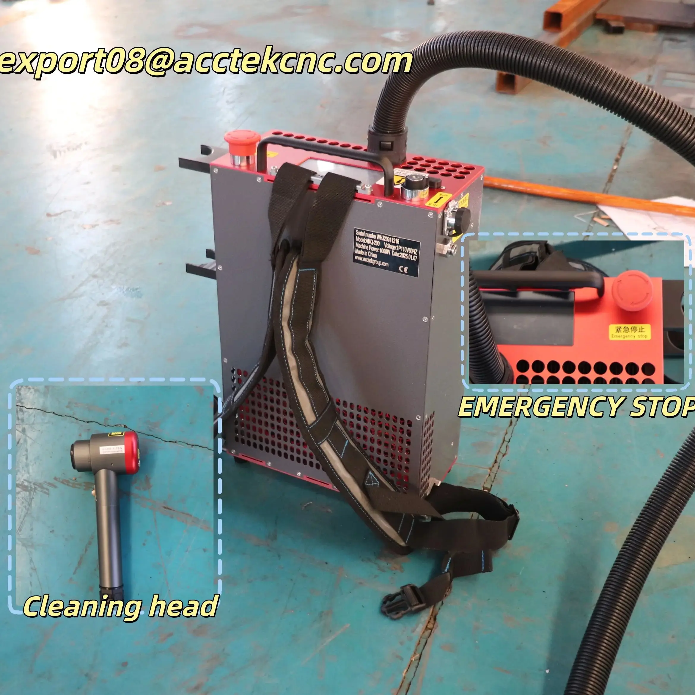 Backpack Laser Cleaning Machine Pulsed Laser 100w 200w Battery-Powered Pulsed Laser Cleaning Machine For Metal And Wood Cleaning