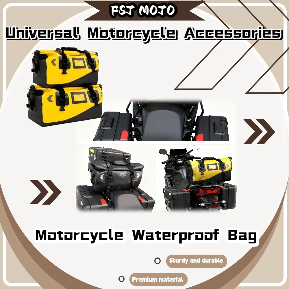 Universal Motorcycle Touring Rear Seat Bag 46L/66L Large Capacity Waterproof Wear‑Resistant Fabric For Helmets Riding Gears Mod
