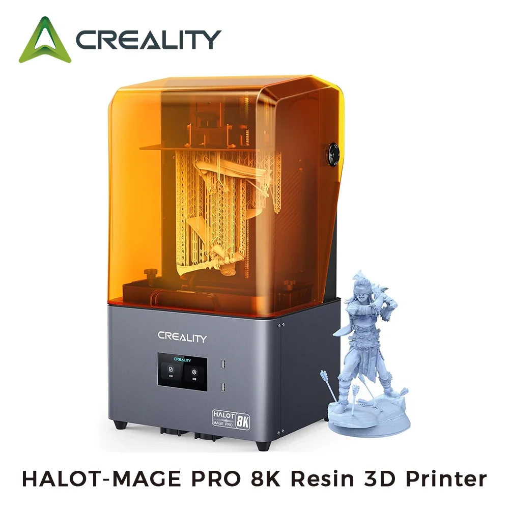 

Creality HALOT-MAGE PRO 8K Смола 3D-принтер 170 мм/ч Профессиональный 10,3-дюймовый ЖК-экран 8K 228x128x230 мм Объем сборки